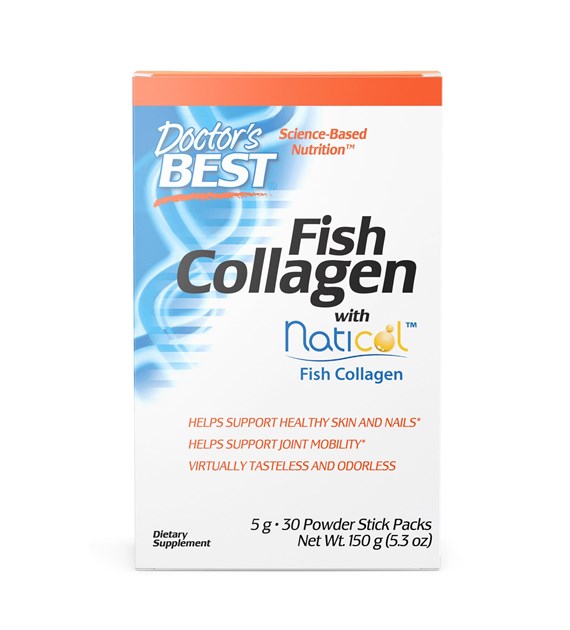 DOCTOR'S BEST Fish Collagen with Naticol Fish Collagen (30 Stick Packs)