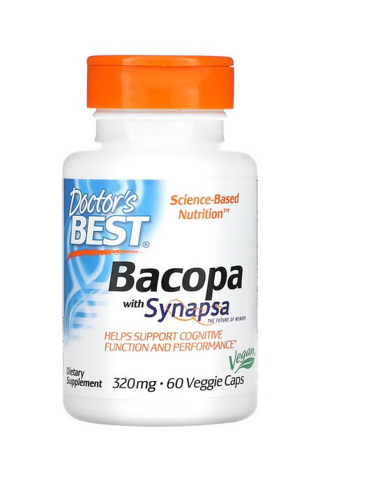 DOCTOR'S BEST Bakopa (Brahmi) - Bacopa Monniera z Synapsa (60 kaps.)