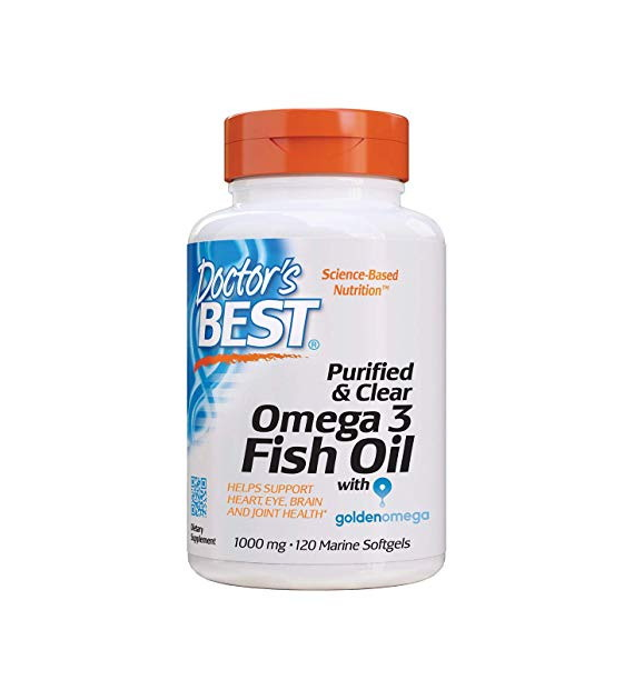 DOCTOR'S BEST Purified & Clear Omega 3 Fish Oil 1000 mg (120 kaps.)