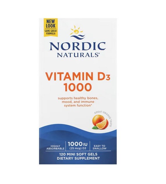 NORDIC NATURALS Nordic Vitamin D3, 1000 IU (120 sgels)