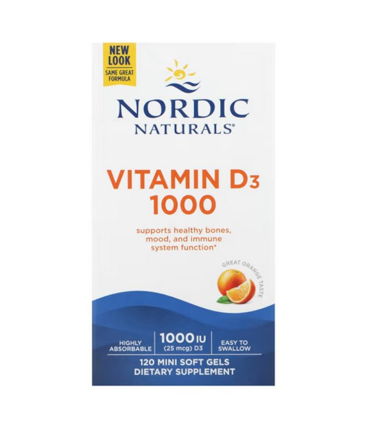 NORDIC NATURALS Nordic Vitamin D3, 1000 IU (120 sgels)