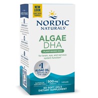 NORDIC NATURALS Algae DHA, 500mg (60 sgels)