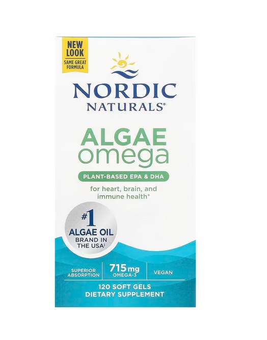 NORDIC NATURALS Algae Omega, 715 mg Omega 3 (120 sgels)