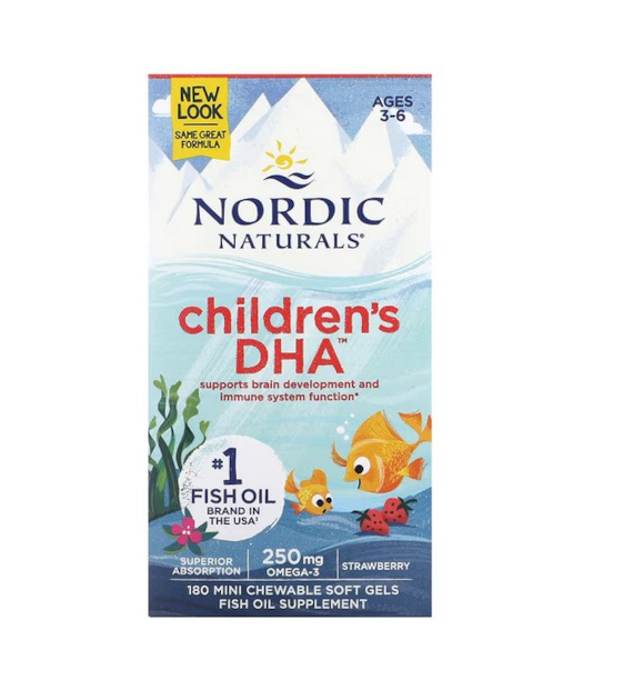 NORDIC NATURALS Childrens DHA 250 mg (180 kaps.)