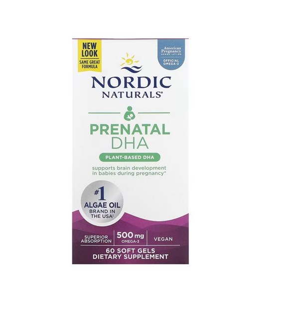 NORDIC NATURALS Prenatal DHA Vegan, 500mg (60 sgels)
