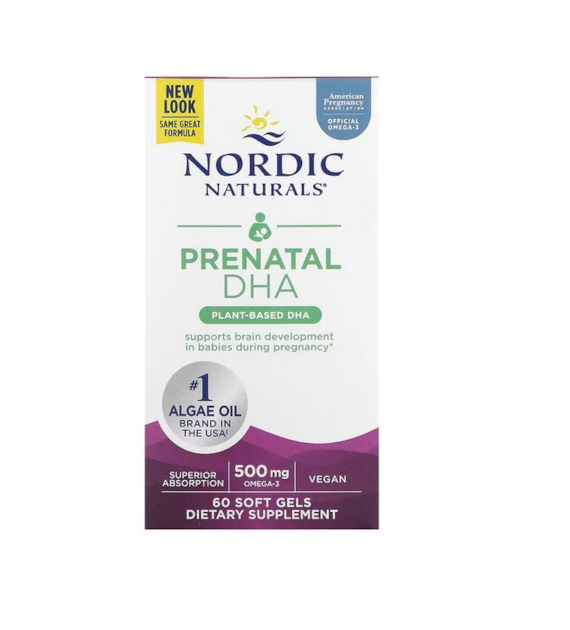 NORDIC NATURALS Prenatal DHA Vegan, 500mg (60 sgels)