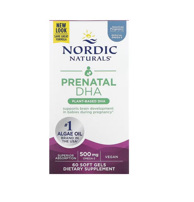 NORDIC NATURALS Prenatal DHA Omega 3 Vegan (60 kaps.)