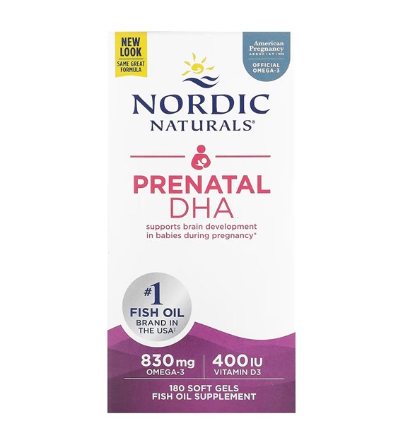 NORDIC NATURALS Prenatal DHA, 830 mg Unflavored (180 sgels)