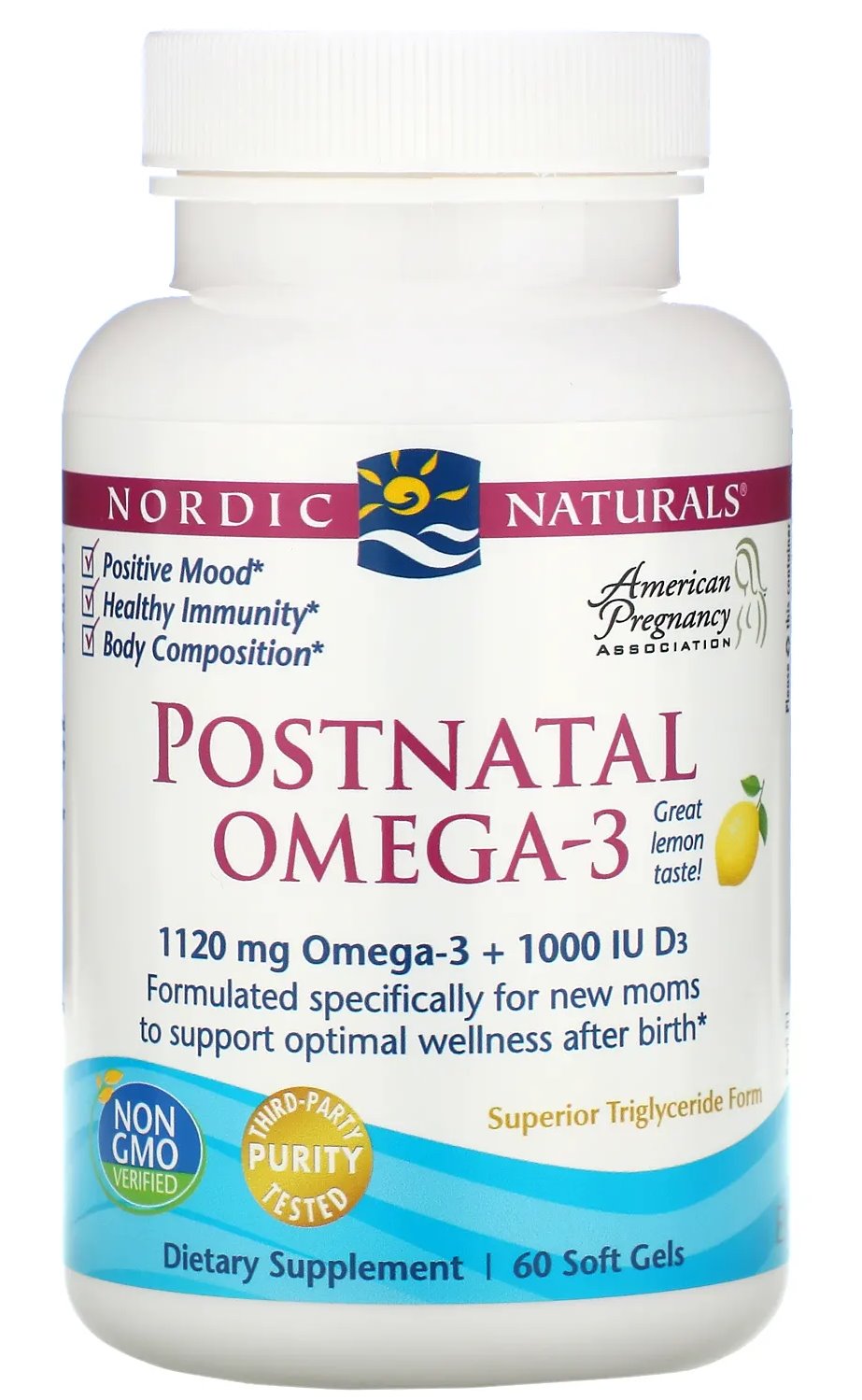 NORDIC NATURALS Postnatal Omega-3 (60 kaps.)