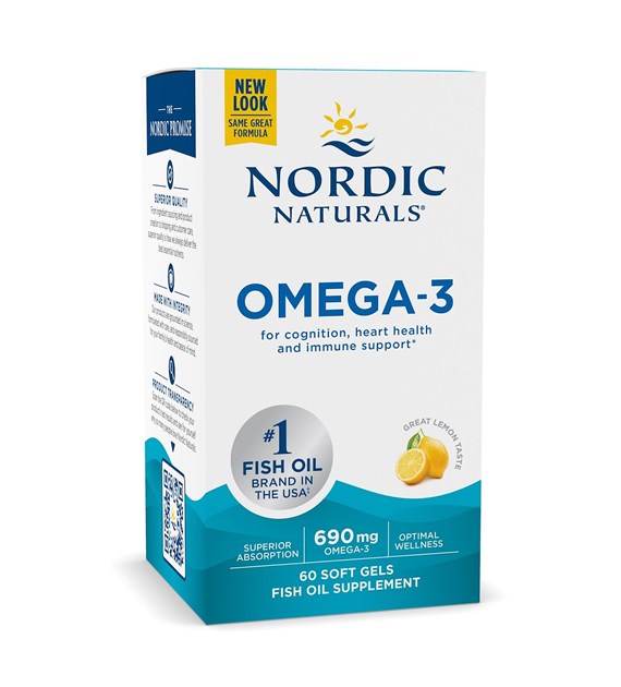 NORDIC NATURALS Omega-3, 690 mg Lemon (60 sgels)
