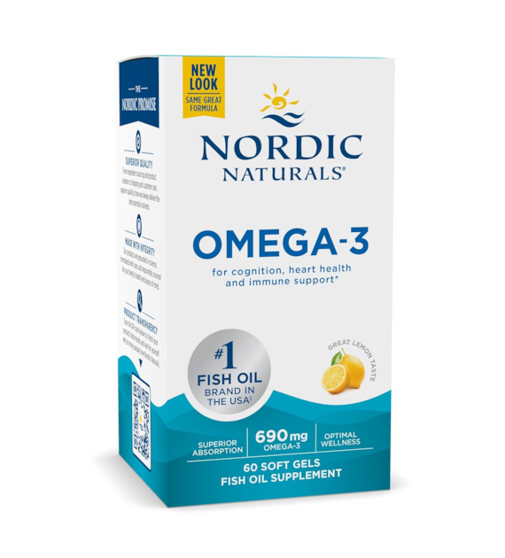 NORDIC NATURALS Omega-3, Lemon (60 kaps.)