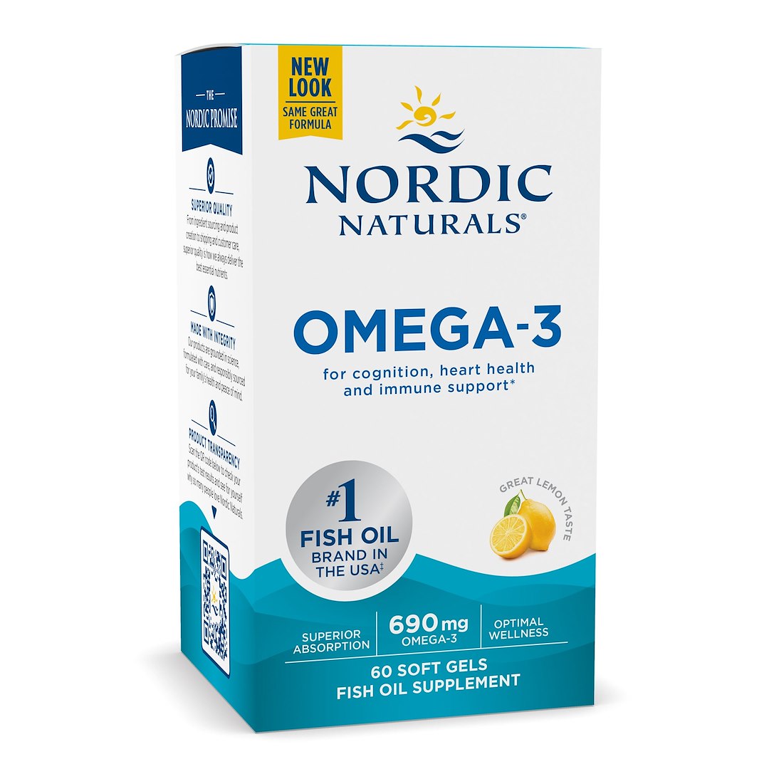 NORDIC NATURALS Omega-3, 690 mg Lemon (60 sgels)