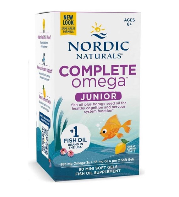 NORDIC NATURALS Complete Omega Junior, 283 mg Lemon (90 sgels)
