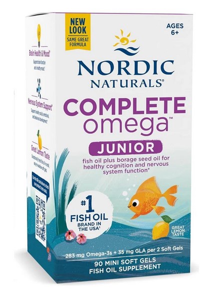 NORDIC NATURALS Complete Omega Junior, 283 mg Lemon (90 sgels)