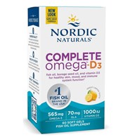 NORDIC NATURALS Complete Omega-D3, 565 mg Lemon (60 sgels)