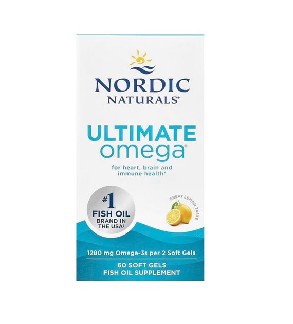 NORDIC NATURALS Ultimate Omega, 1280 mg Lemon (60 sgels)