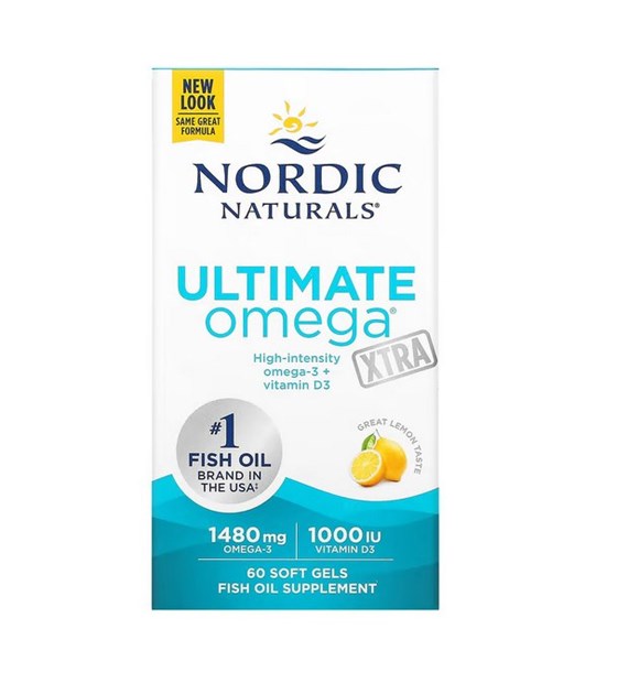 NORDIC NATURALS Ultimate Omega Xtra, 1480 mg Lemon (60 sgels)