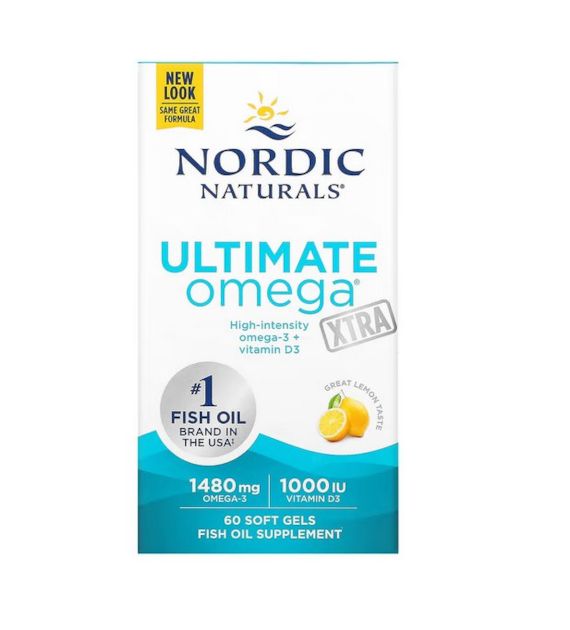 NORDIC NATURALS Ultimate Omega Xtra, 1480 mg Lemon (60 sgels)