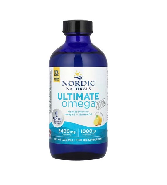 NORDIC NATURALS Ultimate Omega Xtra, 3400 mg Lemon (237 ml / 8 fl. oz.)