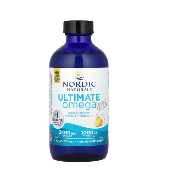 NORDIC NATURALS Ultimate Omega Xtra, 3400 mg Lemon (237 ml / 8 fl. oz.)