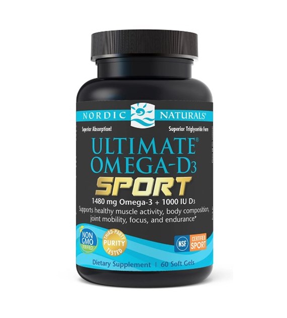 NORDIC NATURALS Ultimate Omega-D3 Sport, 1480 mg Lemon (60 sgels)
