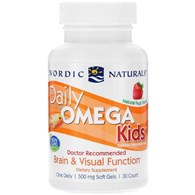 NORDIC NATURALS Daily Omega Kids, Natural Fruit Flavor (30 sgels)