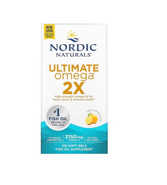 NORDIC NATURALS Ultimate Omega 2X, 2150 mg Lemon (120 sgels)