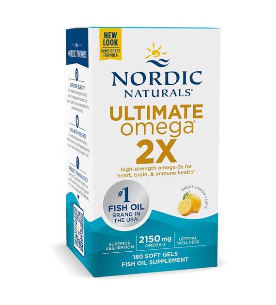 NORDIC NATURALS Ultimate Omega 2X, 2150 mg Lemon (180 sgels)