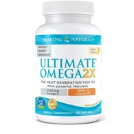 NORDIC NATURALS Ultimate Omega 2X with Vitamin D3, 2150 mg Lemon (60 sgels)