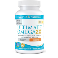 NORDIC NATURALS Ultimate Omega 2X with Vitamin D3, 2150 mg Lemon (60 sgels)