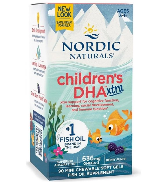 NORDIC NATURALS Childrens DHA Xtra 636 mg (90 kaps.)