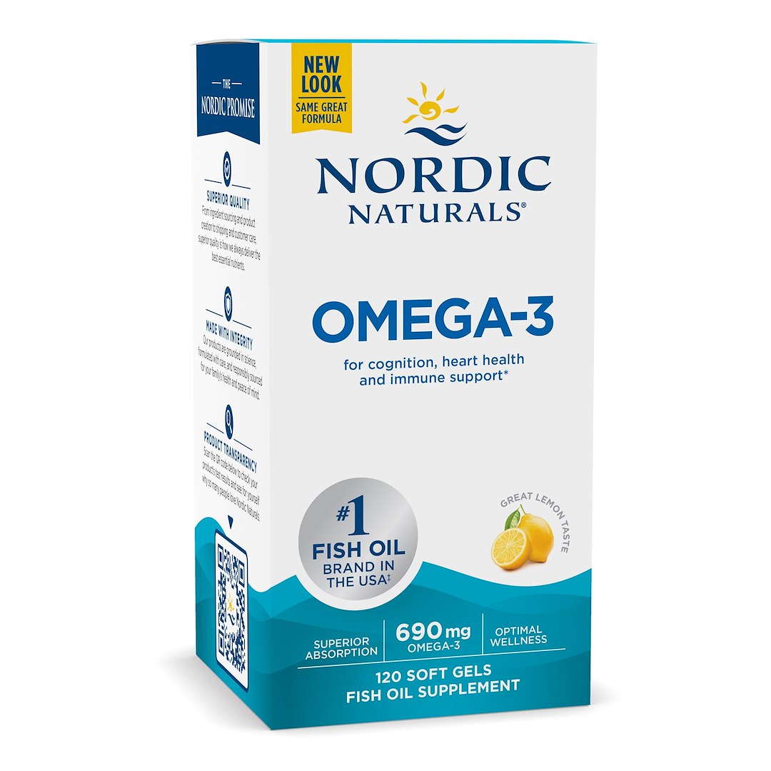 NORDIC NATURALS Omega-3, 690 mg Lemon (120 sgels)
