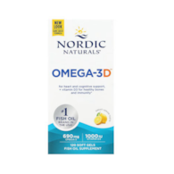 NORDIC NATURALS Omega-3D, 690 mg Lemon (120 sgels)