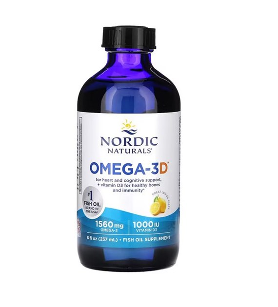 NORDIC NATURALS Omega-3D, 1560 mg Lemon (237 ml / 8 fl. oz.)