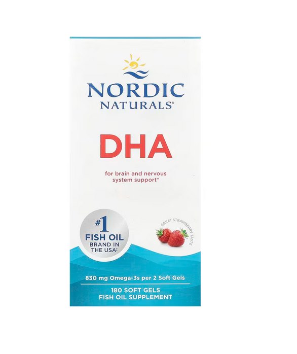 NORDIC NATURALS DHA, 830 mg Strawberry (180 sgels)