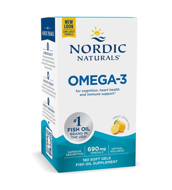 NORDIC NATURALS Omega-3, 690 mg Lemon (180 sgels)
