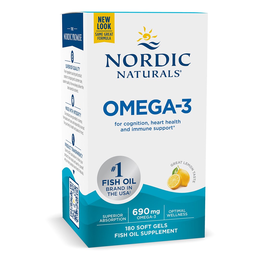 NORDIC NATURALS Omega-3, Lemon  (180 kaps.)