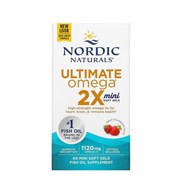 NORDIC NATURALS Ultimate Omega 2X Mini, 1120 mg Strawberry (60 mini sgels)