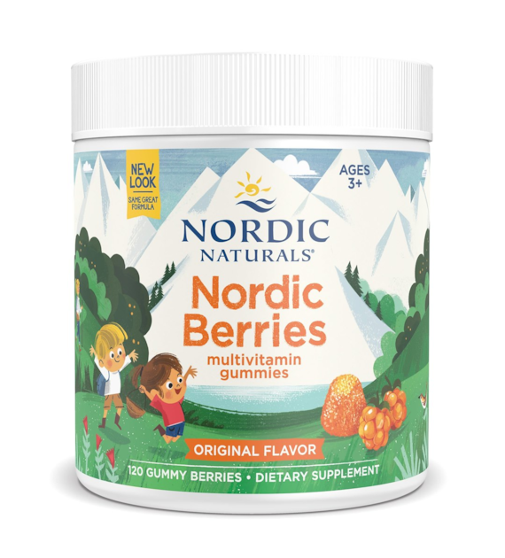 NORDIC NATURALS Nordic Berries Multivitamin, Original Flavor (120 gummy berries)
