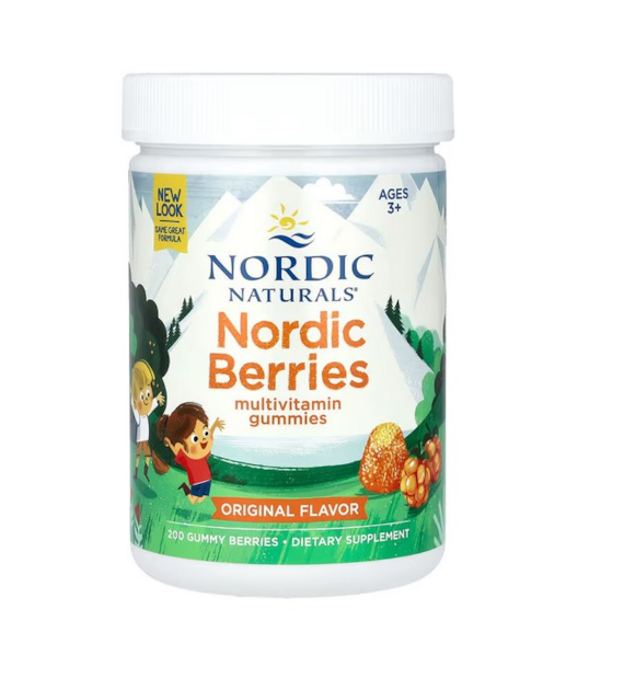 NORDIC NATURALS Nordic Berries Multivitamin, Original Flavor (200 gummy berries)