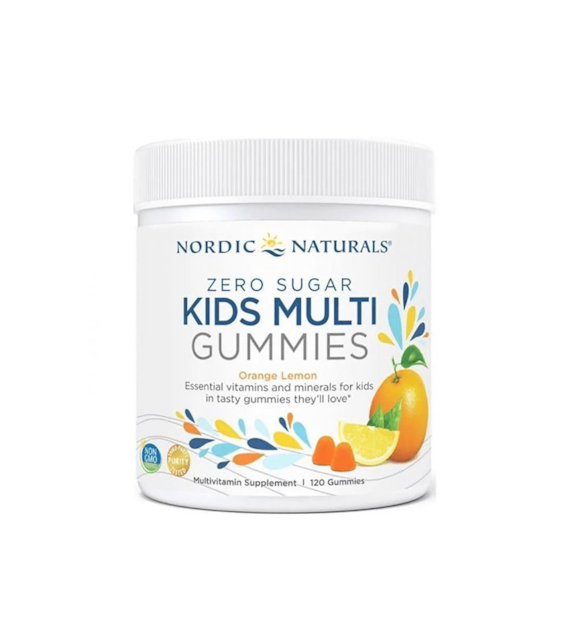 NORDIC NATURALS Kids Multi Zero Sugar Orange Lemon (120 żelek)
