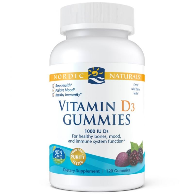 NORDIC NATURALS Vitamin D3 Gummies 1000 IU (120 żelek)