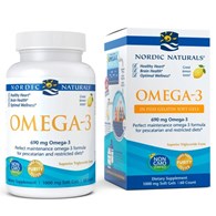 NORDIC NATURALS Omega-3, 690 mg Lemon in Fish Gelatin (60 fish gels)