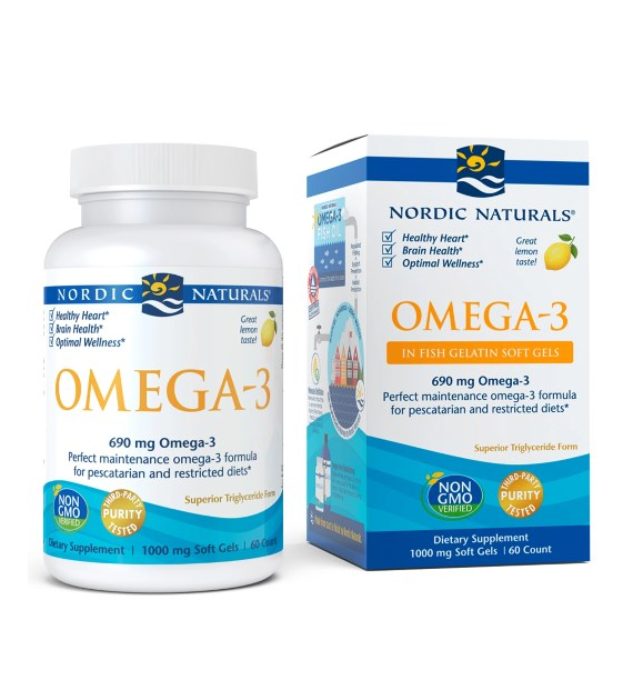 NORDIC NATURALS Omega-3 in Fish Gelatin (60 kaps.)