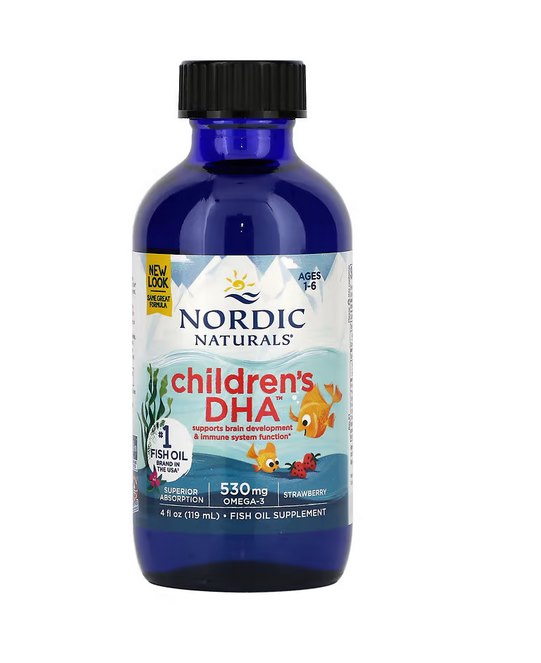 NORDIC NATURALS Children's DHA, 530 mg Strawberry (119 ml / 4 fl. oz.)