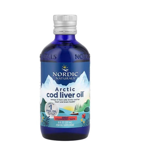 NORDIC NATURALS Arctic Cod Liver Oil, 1060 mg Strawberry (237 ml / 8 fl. oz.)
