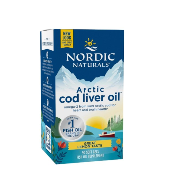 NORDIC NATURALS Arctic Cod Liver Oil Lemon (90 kaps.)