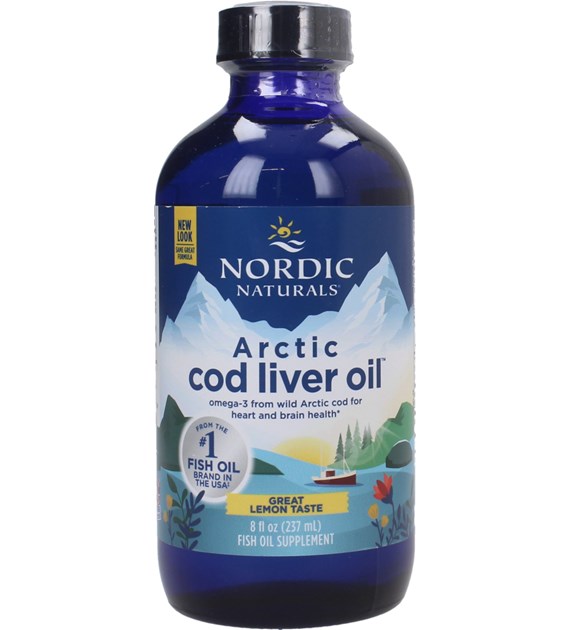 NORDIC NATURALS Arctic Cod Liver Oil, 1060 mg Lemon (237 ml / 8 fl. oz.)