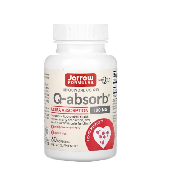 JARROW FORMULAS Ubiquinone Co-Q10 Q-absorb 100 mg - Koenzym Q10 (60 kaps.)
