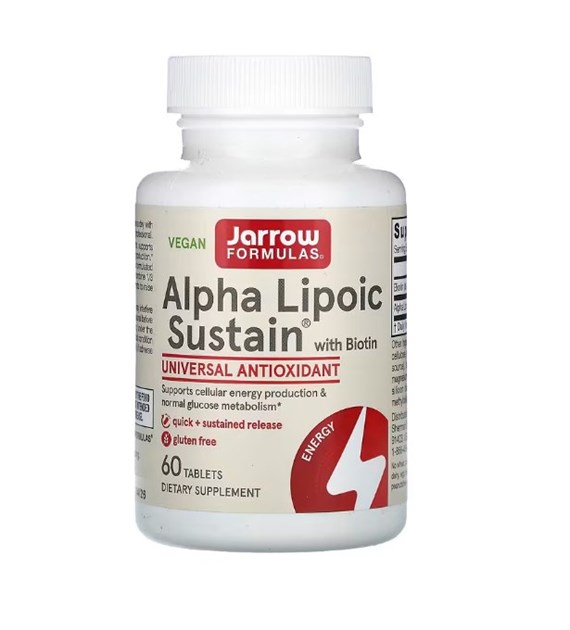 JARROW FORMULAS Alpha Lipoic Sustain, 300 mg with Biotin (60 tabs)